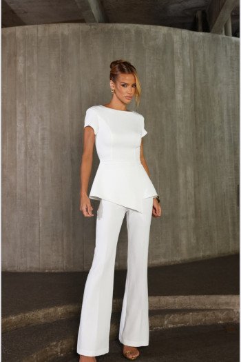 CONJUNTO FABIANE ASSIMÉTRICO ALFAITARIA - OFF WHITE