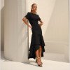 VESTIDO MARISTELA MULLET SAIA DUPLA - PRETO