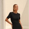 VESTIDO MARISTELA MULLET SAIA DUPLA - PRETO