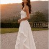 VESTIDO SOFISTIC LONGO T.Q.C. ASSIMÉTRICO ORGANZA - BRANCO