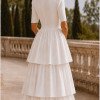 VESTIDO CHARLOTE LONGO CAMADAS - BRANCO