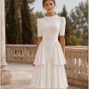 VESTIDO CHARLOTE LONGO CAMADAS - BRANCO