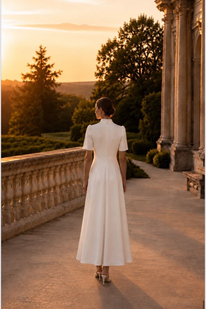 VESTIDO MANU LONGUETE BOTÕES - OFF WHITE