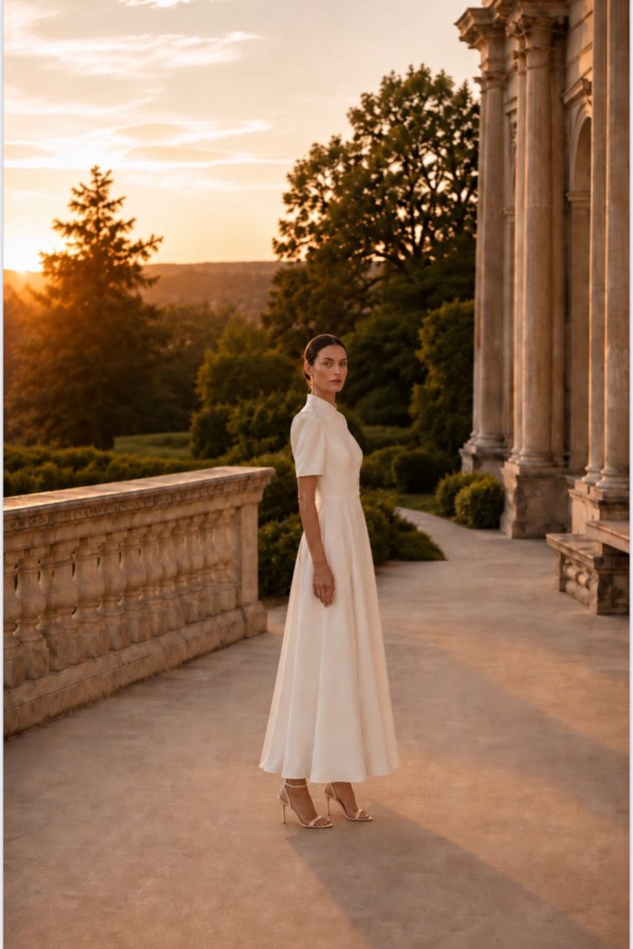 VESTIDO MANU LONGUETE BOTÕES - OFF WHITE
