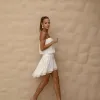 VESTIDO SANDY CURTO BLUSÊ CAMADAS - OFF WHITE