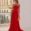 VESTIDO DE FESTA MAITÊ SAIA PLISSADA CHOKER - VERMELHO