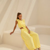 CONJUNTO BÚZIOS CALÇA ALADIM E BLUSA DRAPEADA - AMARELO