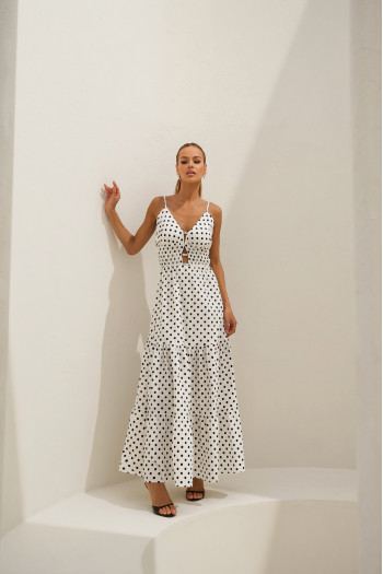 VESTIDO DELFOS LONGUETE POÁ - OFF WHITE