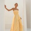 VESTIDO SOFISTIC LONGO T.Q.C. ASSIMÉTRICO ORGANZA - CAMOMILA
