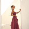 VESTIDO SOFISTIC LONGO T.Q.C. ASSIMÉTRICO ORGANZA - ROSA
