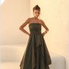 VESTIDO SOFISTIC LONGO T.Q.C. ASSIMÉTRICO ORGANZA - VERDE MILITAR
