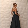 VESTIDO SOFISTIC LONGO T.Q.C. ASSIMÉTRICO ORGANZA - PRETO