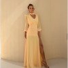 VESTIDO TAINARA LONGO PALA FRANZIDA - CAMOMILA