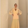 VESTIDO TAINARA LONGO PALA FRANZIDA - CAMOMILA
