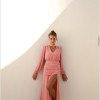 VESTIDO TAINARA LONGO PALA FRANZIDA - ROSA