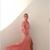 VESTIDO TAINARA LONGO PALA FRANZIDA - ROSA