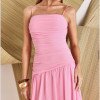 VESTIDO BIA LONGO CAMADAS - ROSA