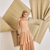 VESTIDO BIA LONGO CAMADAS - BEGE