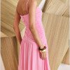 VESTIDO BIA LONGO CAMADAS - ROSA