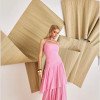 VESTIDO BIA LONGO CAMADAS - ROSA
