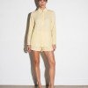 TRIJUNTO VANESSA CAMISA TOP E SHORT PÉROLAS SUMMER - AMARELO