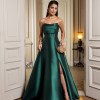 VESTIDO DE FESTA DÁLIA LONGO T.Q.C. ZIBELINE - VERDE ESMERALDA