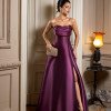VESTIDO DE FESTA DÁLIA LONGO T.Q.C. ZIBELINE - ROXO