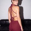 CONJUNTO TOP E SHORT ALFAIATARIA RITA PÉROLAS ATELIER - BURGUNDY