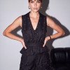 CONJUNTO SABRINA COLETE E SHORT PÉROLAS ATELIER - PRETO