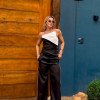 CONJUNTO VERÔNICA ALFAIATARIA BICOLOR - PRETO COM BRANCO