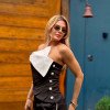CONJUNTO VERÔNICA ALFAIATARIA BICOLOR - PRETO COM BRANCO