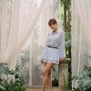 CONJUNTO BARBARA CAMISA E SHORT PÉROLAS ATELIER - AZUL CLARO