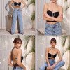 CALÇA JEANS PAOLA PÉROLAS ATELIER - AZUL