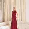 VESTIDO DUBLIN LONGO GOLA BOBA - MARSALA
