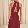VESTIDO DUBLIN LONGO GOLA BOBA - MARSALA