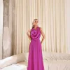 VESTIDO DUBLIN LONGO GOLA BOBA - FÚCSIA