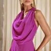 VESTIDO DUBLIN LONGO GOLA BOBA - FÚCSIA