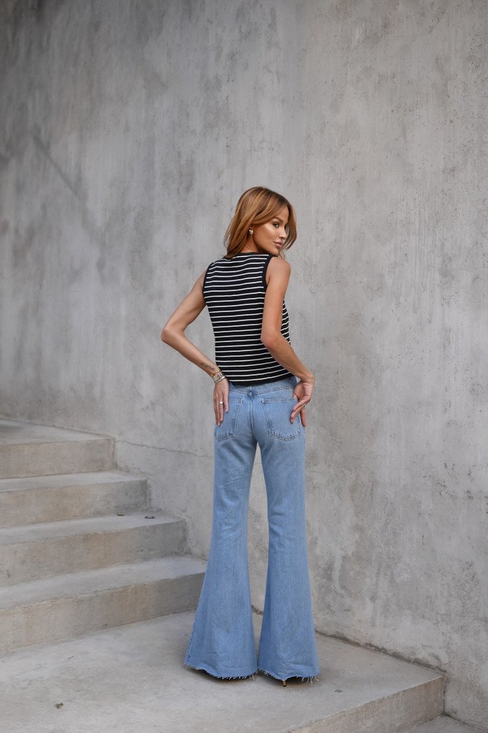 CALÇA BIRMINGHAM JEANS FLARE - AZUL