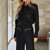 CONJUNTO LIVERPOOL ALFAIATARIA TEXTURIZADA - PRETO