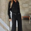 CONJUNTO LIVERPOOL ALFAIATARIA TEXTURIZADA - PRETO
