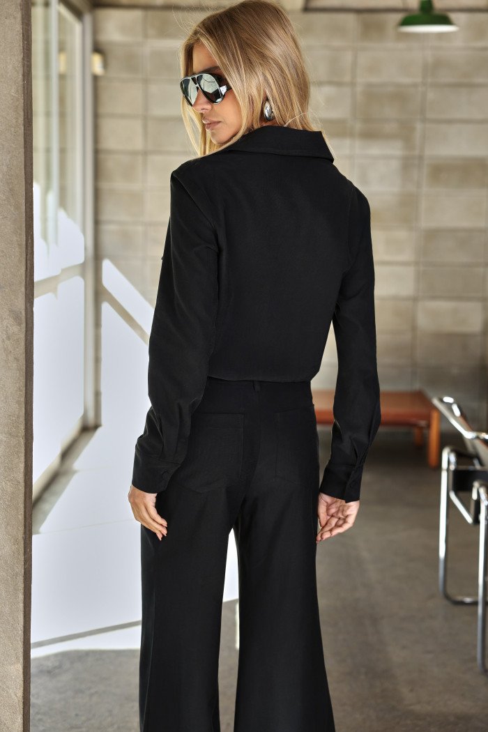 CONJUNTO LIVERPOOL ALFAIATARIA TEXTURIZADA - PRETO