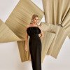 VESTIDO COPENHAGUE TUBINHO BUSTO LEQUE - PRETO
