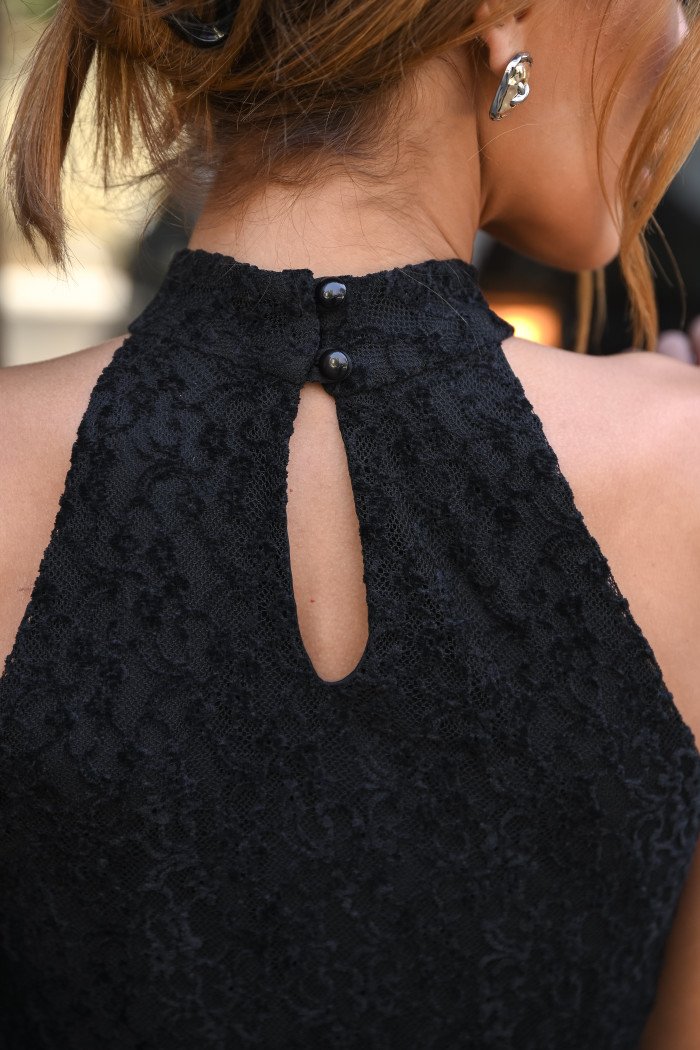 CONJUNTO JASMIN RENDA AVELUDADO - PRETO