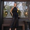 CONJUNTO JASMIN RENDA AVELUDADO - PRETO