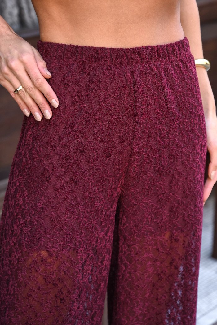 CONJUNTO JASMIN RENDA AVELUDADO - MARSALA