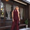 CONJUNTO JASMIN RENDA AVELUDADO - MARSALA