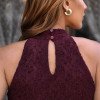 CONJUNTO JASMIN RENDA AVELUDADO - MARSALA