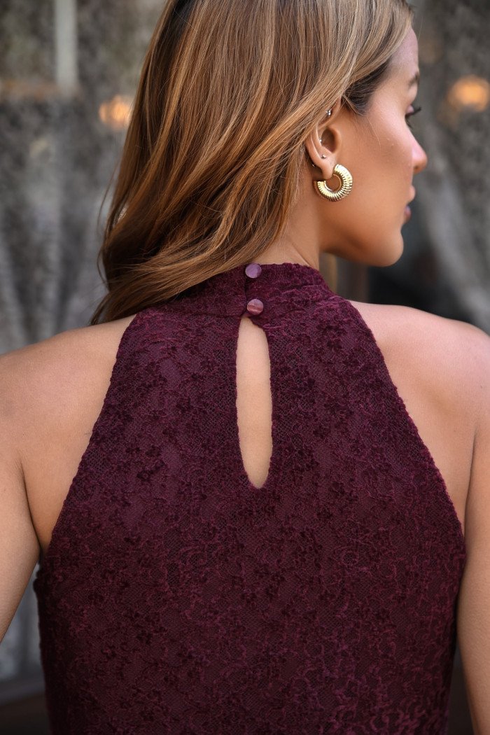 CONJUNTO JASMIN RENDA AVELUDADO - MARSALA