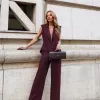 CONJUNTO VERSALHES COLETE E CALÇA ALFAITARIA - MARSALA