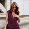 CONJUNTO VERSALHES COLETE E CALÇA ALFAITARIA - MARSALA